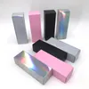 Falska ögonfransar Anpassade tryck Logo Paper Box för ögonfransförlängning Skampo LASH CENGinging Holographic Pink Packaging Boxesfalse8431668