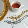 Hangende kettingen cirkels ketting ketting voor vrouwen roestvrijstalen sieraden choker gouden kleur collier items p3275 geld sidn22