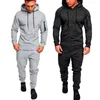 Tracksuit Herumn Winter Camou Hoodies Casual Sweat Suits Drawess Pullover Outfit Sportswear Men 2 -Stück Set Plus Size 201128