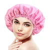 Femmes imperméable bonnets de douche Satin Double couche réversible Bonnet maison soins des cheveux sommeil bonnet de nuit accessoires de bain chapeaux