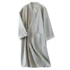 Vêtements de nuit pour hommes coton gaze Kimono hommes peignoir doux léger Yukata Peignoir robe de chambre pour