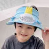 قبعة جديدة للأطفال مع مروحة الصيف الفارغة قبعة أعلى قبعة الطفل القبعة رقيقة الشمس وعلم واقية من أشعة الشمس "الصياد والفتيات"