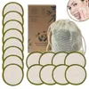 16 adet/torba Kullanımlık Bambu Makyaj Çıkarıcı Pedleri Yıkanabilir Yuvarlar Temizleme Yüz Pamuk Makyaj Temizleme Pedleri Aracı