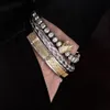 Luksusowy zestaw ręcznie robionych mężczyzn Bracelet Crown Contrast Kolor Banles Banles Bluga