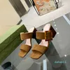 2022-Designer 슬리퍼 샌들 여성 플랫폼 샌들 트레이너 자수 스웨이드 리얼 가죽 7cm 청키 발 뒤꿈치 슬라이드 여성 신발