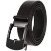 Belts Fashion Mens Business Style Belt Black Leather Strap Male Automatic Buckle For Men Top Quality Girdle JeansBelts