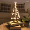 Juldekorationer Mini Xmas Crystal Tree Lamp Creative Ornaments for Home Decoration TN88