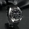 Armbandsur 2022 Top Brand F1 Quartz Chronograph Watch Black Dial Rubber Men039s Watches Luxury Sport Leather Strap 41mm Water9922361