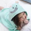 Towel Kids Baby Cartoon Embroidered Bath Hooded 90 90cm Born Coral Fleece Children Towels Blanket Bathrobe Infant TowelTowel