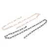 Ketens roestvrijstalen link kabel ketting ketting roosgoud zilver kleur ovaal paperclip sieraden vrouwen mannen 59,5 cm/45 cm 1pcchains