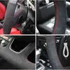 Aangepaste auto -stuurwielafdekking Hand naaien Black Suede voor BMW E46 E39 330I 540I 525I 530I 330CI M3 2001 2002 2002 2003 J220808