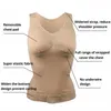 CXZD Women Shapewear Padded Mage Control Tank Top Slimming Camisole avtagbar kroppsformning Compression Vest Corset 220628