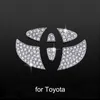 Other Interior Accessories Diamond Car Steering Wheel Logo Decoration Stickers Bling Rhinestone Auto For GirlsOther