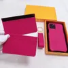 3-delat set för iPhone-fodral Telefonfodral Korthållare Nyckelring Lyxigt Mode Läder Kvinnor Män Presentset ix-13pro max med kartong