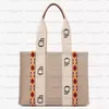 5A Kvinnor handv￤skor Woody Tote Shopping Bag Luxury Designer Handbag Classic Canvas Fashion Raffia Stora strandp￥sar Travel Crossbody Summer Shoulder Pl￥nbok Purses