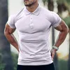 Plus Size Have Button T-Shirts Top Mens Clothing T Shirts Tops White Black Pink Gray Green Short Sleeve Sports Fashion Wear Summer Clothes Tees Shirt