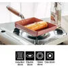 MLIA japonês omelette bandeja nonstick tamagoyaki ovo retângulo pequeno preto antiaderente fritar bolo de cozinha pote rosa 220423