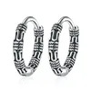 Hoop & Huggie Black Vintage Cool Big Round Boho 925 Sterling Silver Earrings For Men Women Trendy Thick JewelryHoop &Hoop
