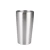 304 Rostfritt stål Natur Silver Skinny Tumblers 20oz 30oz Sublimation dubbelväggisolerade flaskor Bilkoppar med lock Äggform