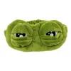 Bérets 1pc triste grenouille masque de sommeil fard à paupières en peluche couverture des yeux voyage détente cadeau bandeau mignon patchs dessin animé dormir pour enfant adultebérets