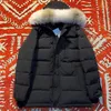 Canda Goose Jacket أعلى جودة شارة سوداء أسفل رجالي باركاس سترة الفراء مقنعين معطف أعلى معطف حجم الرياح الرياحار دافئ الرجال 5232 2181