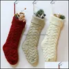 Рождественские украшения праздничные поставки домашнего сада LL Подарочные носки сумки вязаные детские конфеты для хранения сумочка Decr Drv