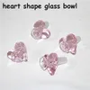 14mm pink heart shape hookah glass bowl Male Joint tobacco hand bowl piece smoking Accessories silicone nectar