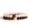 8mm Natural Energy Stone Handmade Beaded Strand Bransoletki dla kobiet Mężczyźni Kochanka Party Club Yoga Jewelry