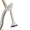 Luxury rhinestone bow peep-toe heels for women shoes