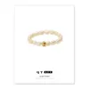 Anello di perle naturali femminile di moda francese per perle di riso bianco semplice anello