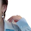 Ciondola il lampadario Bellissimi orecchini pendenti con cuore di perle bianche per le donne Stile coreano Nuova dichiarazione di gioielli Brincos chic