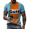 Retro Style Mens Summer Tshirts 3D Shortsleeeved Size de tamanho grande padrão de costura de tamanho grande para homens Tops 220607