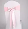 Decoração de casamento FACAS Back Organza Cadeira Sash Sash Sash com Rose Ball Suit de Flor Artificial Flower Layout Cadeira