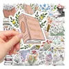 50PCS Graffiti Skateboard Stickers flower in the book For Car Baby Scrapbooking Pencil Case Diary Phone Laptop Planner Decoration Book Album Kids Toys Decals