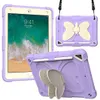 Colorido Butterfly Bracket Tablet Case Caixa Protetora Três Prova Casos de Silicone Incluído para iPad Mini 6 Pro 11 Pro9.7 Air2 3 4 Tabela A7 Lite 8.7 T220 T225 com cordão