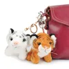 Keychains Plush Keychain Backed Animal Tiger Toy Toy Soft Charm Keyring fofo para crianças bolsa de bolsa Bolsa de mochila ENEK22