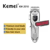 Epacket KeMei KM-2010 coupe-cheveux professionnel sans fil tondeuse de barbier 4 levier de réglage de la lame écran LCD Beard5385355