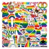 50pcs Gay Pride Adesions LGBTQ Rainbow Graffiti Kids Toy Skateboard Car Motorcycle Bicycle adesivo decalcomanie6585255