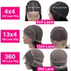 360 HD Lace Frontal Peruka Brazylijska prosta przednie ludzkie włosy dla kobiet 13x4 On Sale Pre Plucked 220622