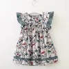 Платье летних девочек Корейское бретек -клетчатое клетчатое плед, повседневное без рукавов, Принцесса платье милые детские детские девочки для девочек 220429