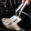 ZL1133 Clip per spatola per bistecca di pesce 2in1 in acciaio inossidabile: utensile da cucina ispessito, allungato, con pala a perdita