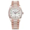 Montre de designer Montres pour dames sw_u1 Ice 41mm 36mm Mouvement automatique en acier inoxydable 904L Bracelet en or rose lumineux résistant à l'eau