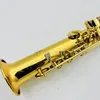 Hot Selling YSS-475 Soprano Saxophone Straight B Flat mässing Gold Lackered Professional Musical Instrument med Case