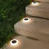 Led Solar Stairs Lamp Gazon Yard Led Night Light Solar Power Buried Light Garden Outdoor Pathway Floor Under Ground Decking light J220531