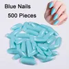 Faux Ongles 500 PCS Rose Faux Ovale Rond Artificiel Conseils Couverture Complète Appuyez Sur Long Professionnel Nail Art Outils Prud22