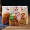 Cadeaupapier 50 stuks Kerst cellofaanzakjes Feest Cello Koekje Bakken Zoete Snoep Koekjeszak Handgemaakte DIY Plastic Verpakking7770110