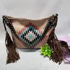 Worki wieczorowe damskie torba na ramiona ręka wykonana na płótnie wściekli liniowo jeden borsa donna styl bohemian w stylu crossbody retro pikowane aselevening