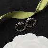 Designer Womens Earring Luxury Jewelry Double Letter Earrings Fashion Gold Hoop Earrings For Lady Women Party Wedding Lovers Gift Wholesale