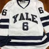 Chen37 C26 تخصيص Nik1 Tage Yale Home #15 H. Hart #6 S. Wilson Hockey Jersey Embroidery Orgeed أو Custom أي اسم أو رقم Retro Jersey