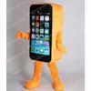 Performance Orange Cell Phone Mascot Costume Halloween Christmas Fancy Party Dress Cartoon Character Outfit Suit Carnival Unisex Adults Outfit